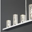 Inlight Barton Flush Acrylic, aluminium & metal Chrome effect LED Ceiling light