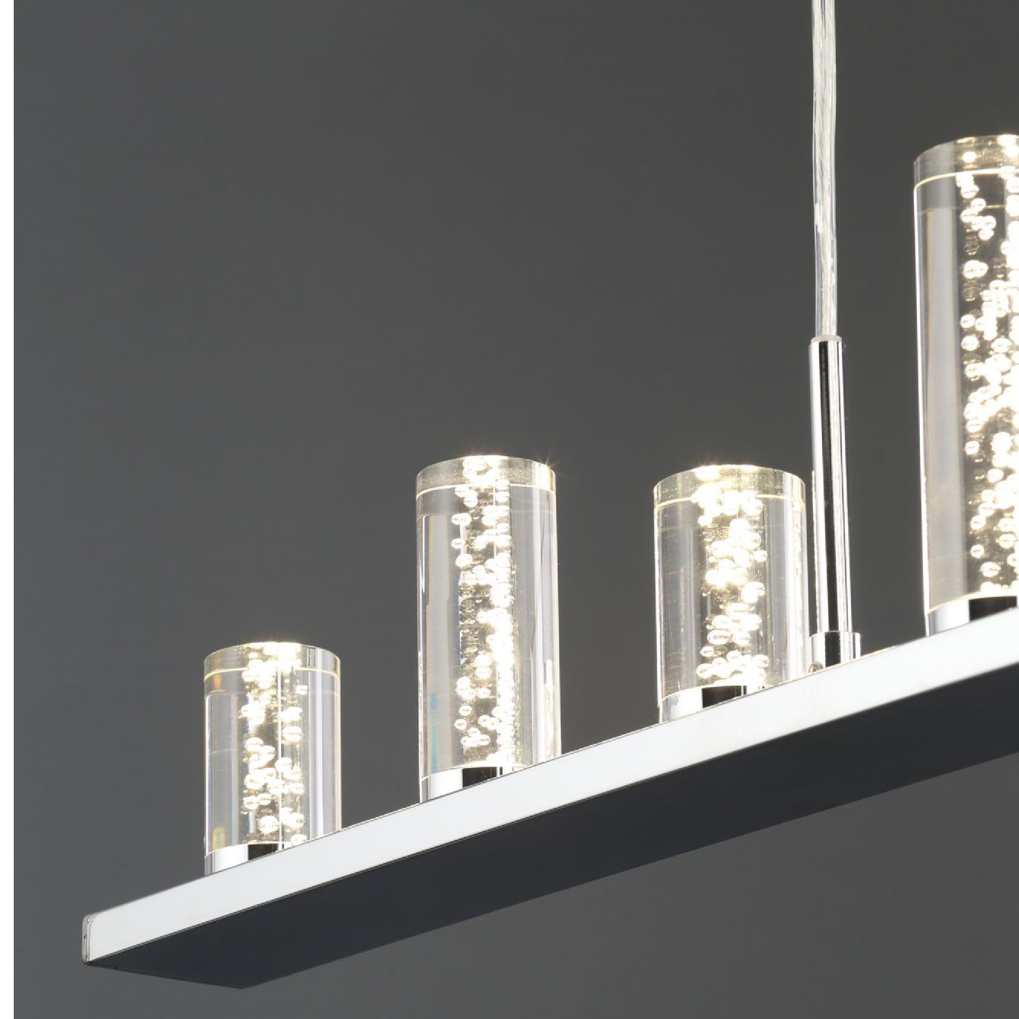 Inlight Barton Flush Acrylic, aluminium & metal Chrome effect LED Ceiling light