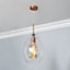 Inlight Batu Satin Copper effect LED Pendant ceiling light, (Dia)250mm