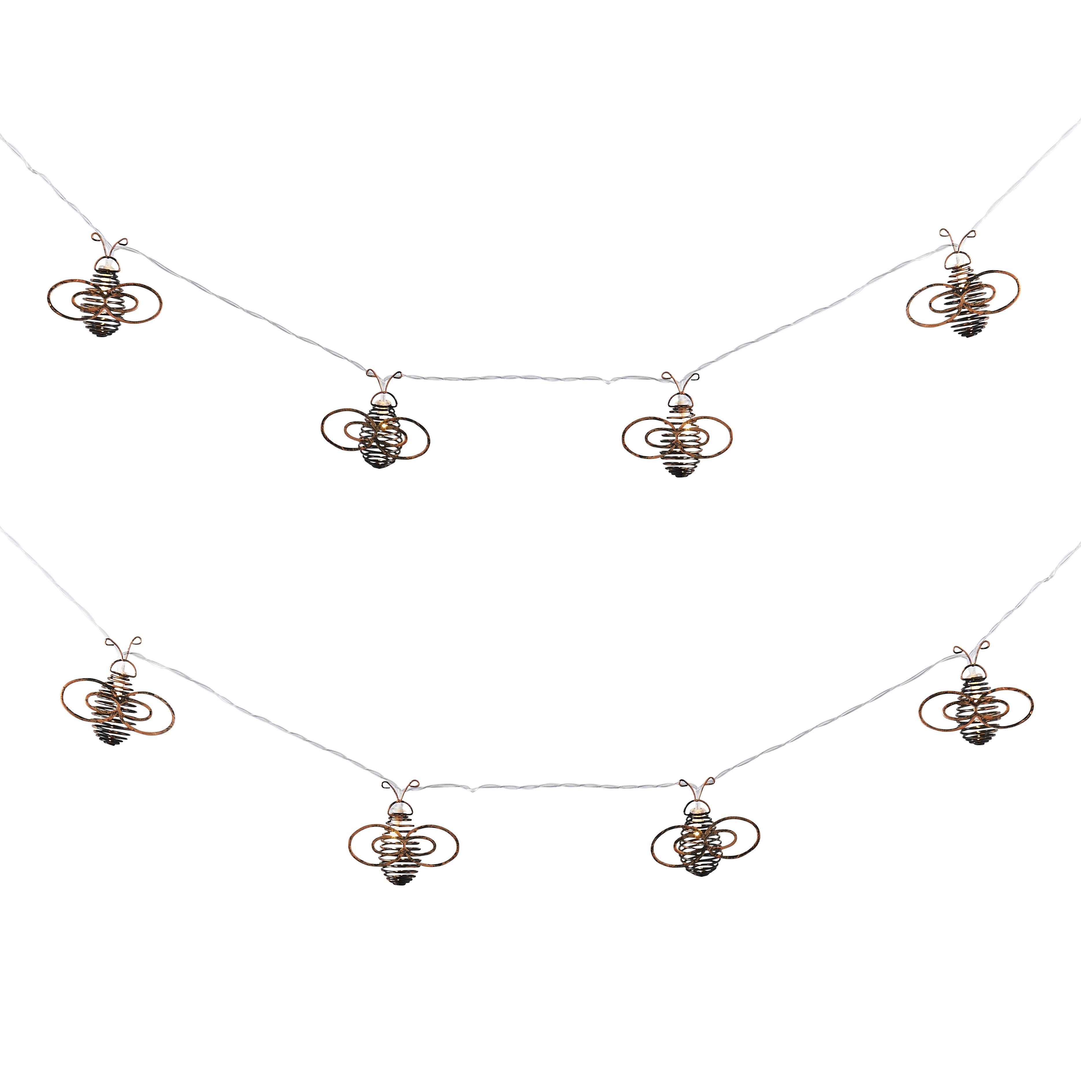 Inlight Bee shape Solar-powered Warm white 10 LED Outdoor String lights