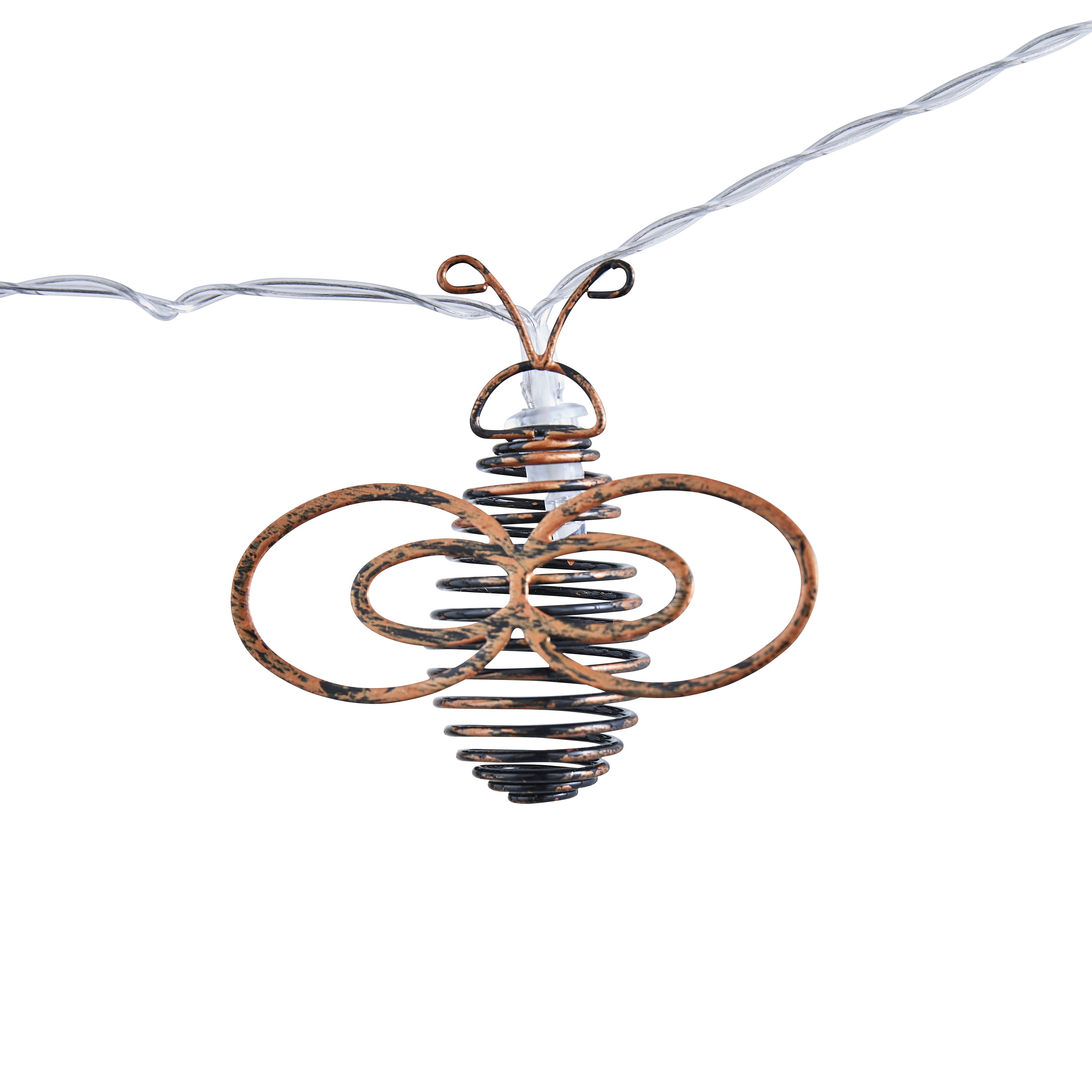 Inlight Bee shape Solar-powered Warm white 10 LED Outdoor String lights