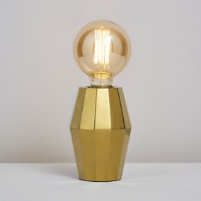 Inlight Bennu Geometric Polished Gold effect Table lamp