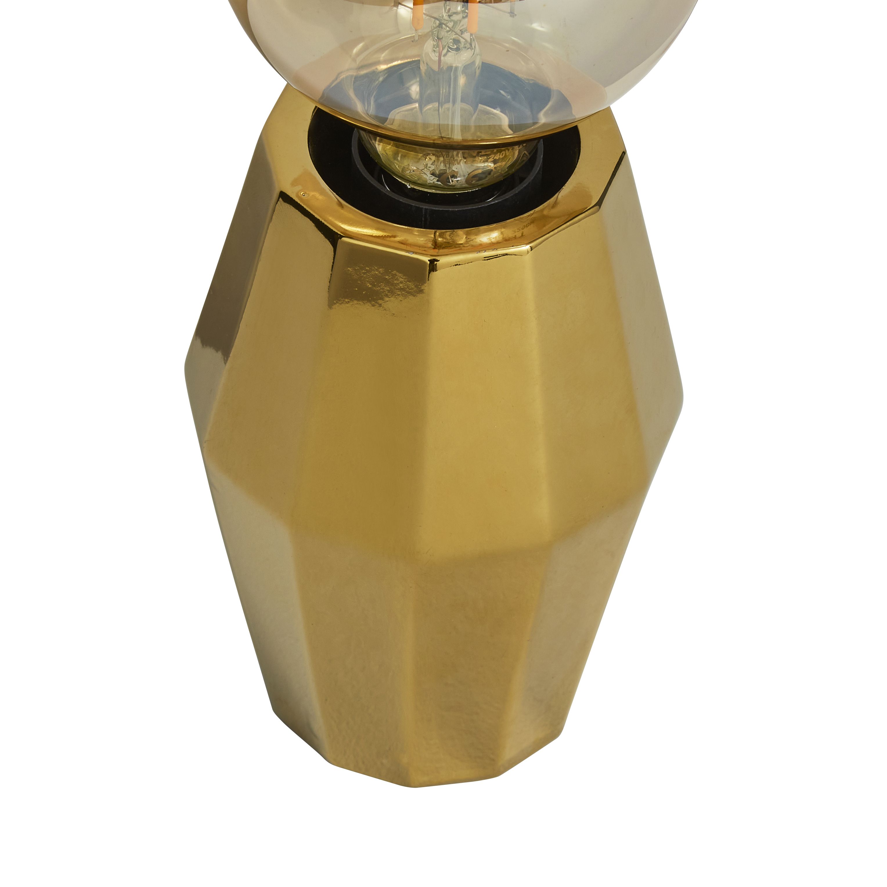 Inlight Bennu Geometric Polished gold effect Table lamp