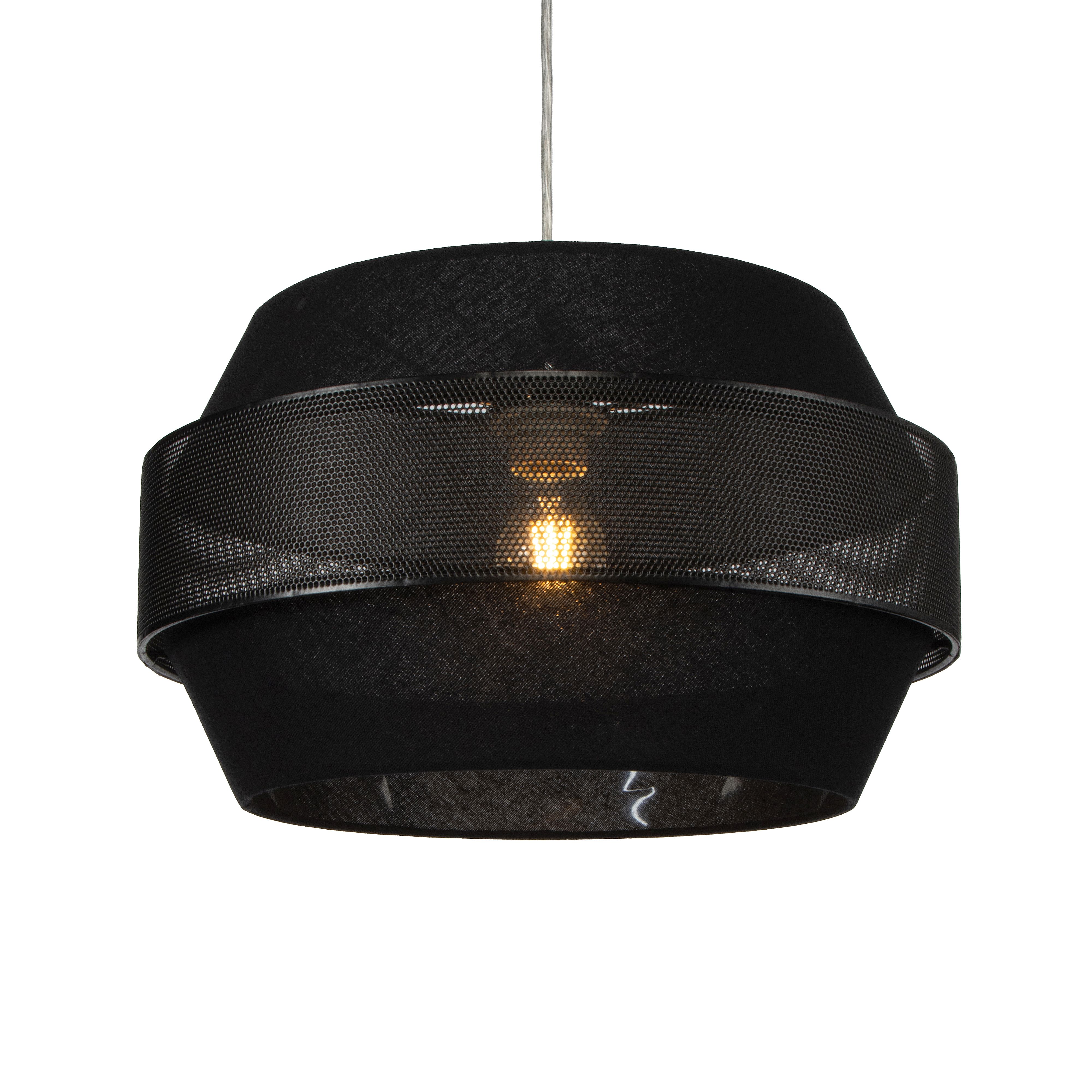 Black shade deals light fixture