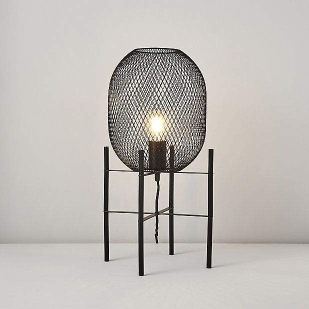 Inlight Brite Matt Black Led Table Lamp, Table Lamp Cover Diy