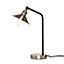 Inlight Bureau Brushed Satin Antique brass effect Table lamp