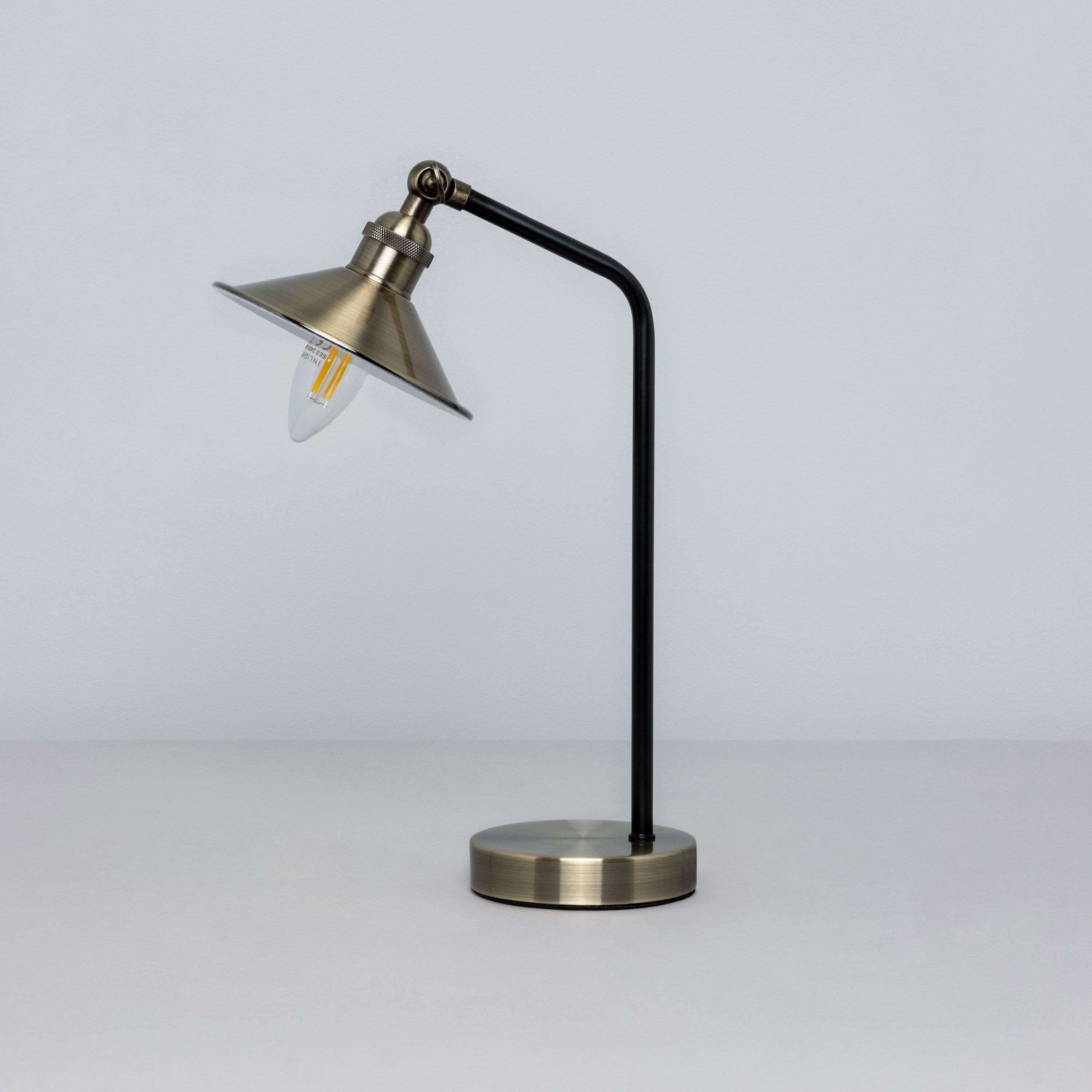 Brass effect table deals lamp