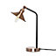 Inlight Bureau Brushed Satin Antique Copper effect Table lamp