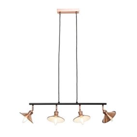 Inlight Bureau Brushed Satin Metal Antique Copper effect LED Ceiling light