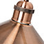 Inlight Bureau Brushed Satin Metal Antique Copper effect LED Ceiling light