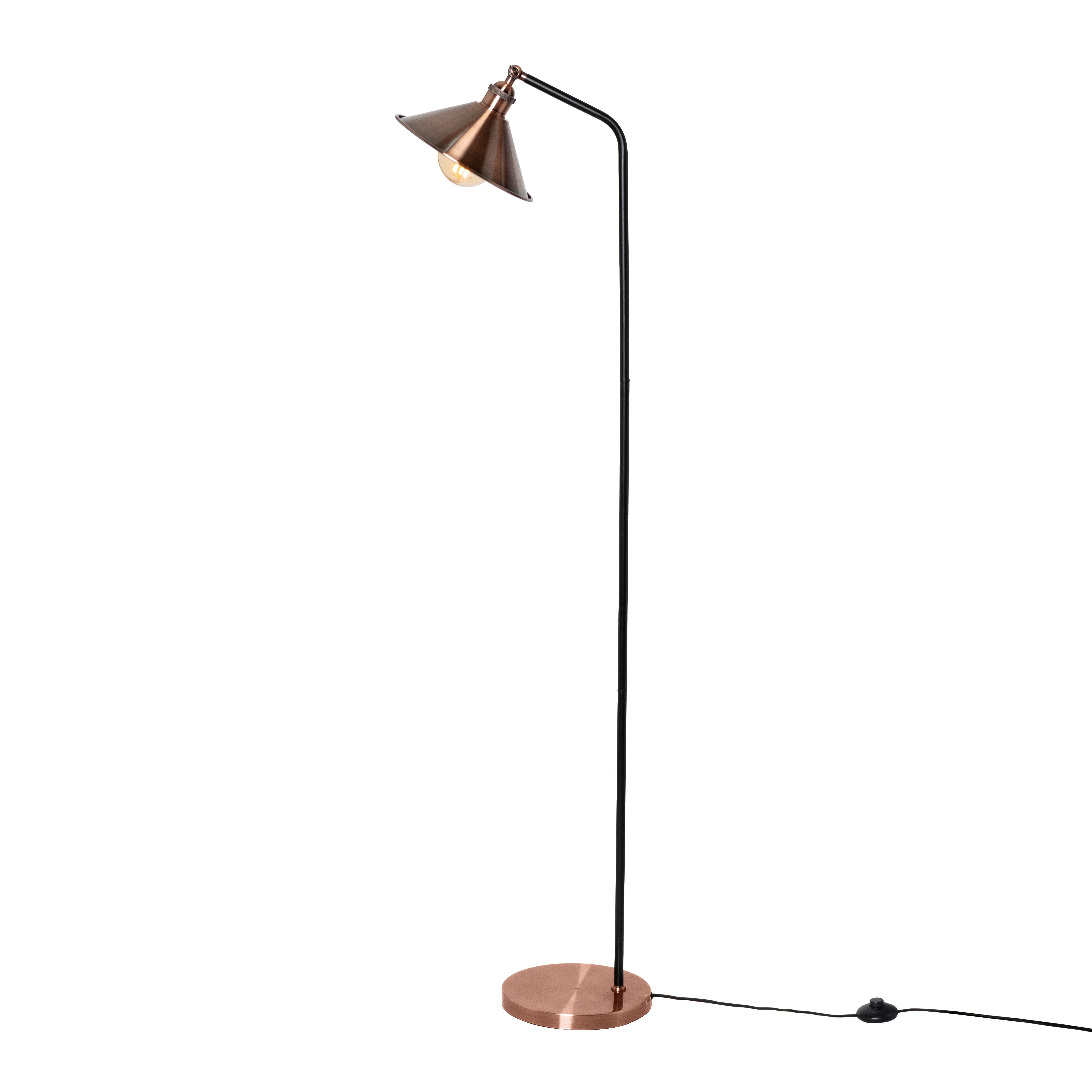 Inlight Bureau Satin Antique Copper effect LED Floor lamp