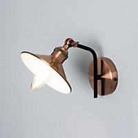 Inlight Bureau Satin Copper Antique copper effect Wired LED Wall light
