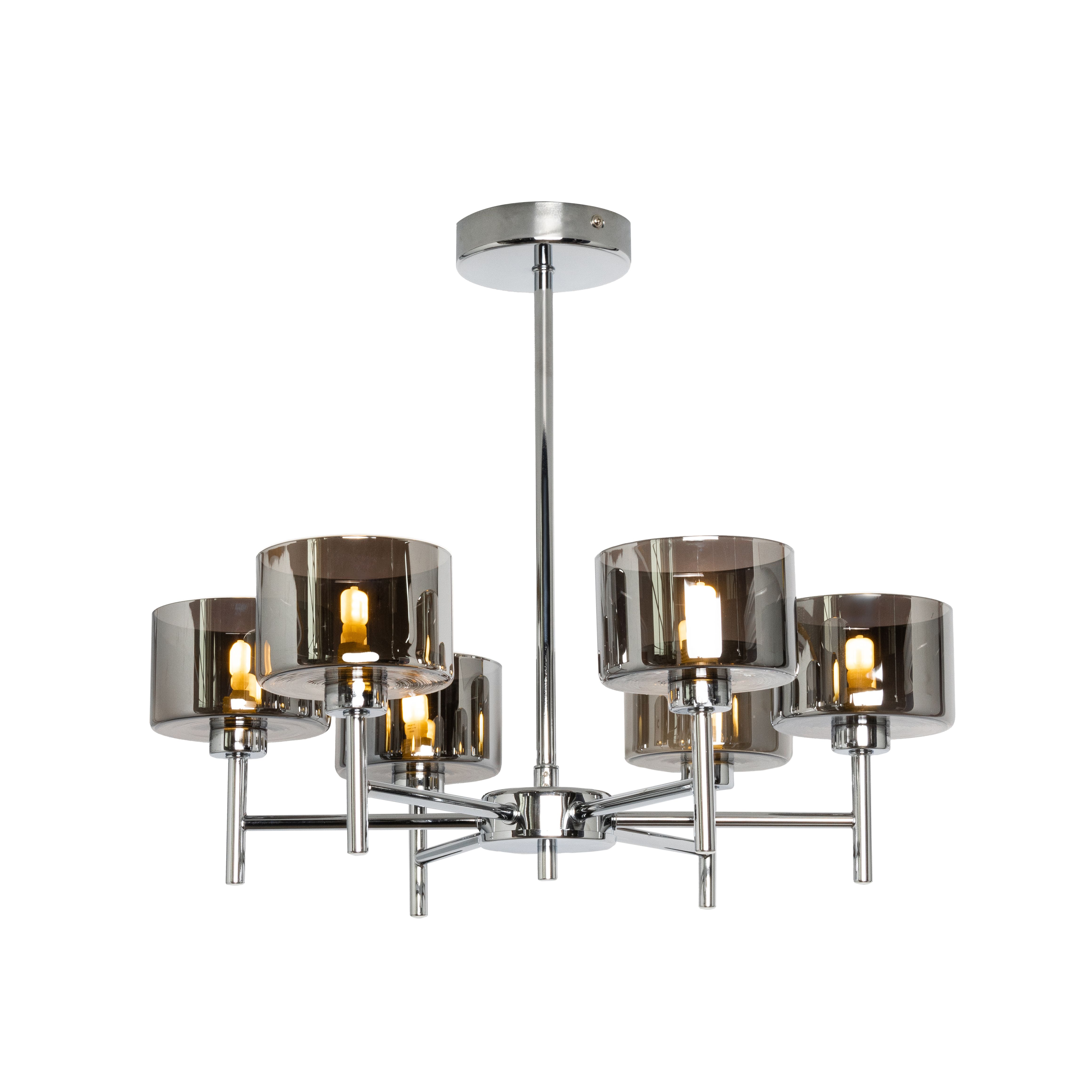 Inlight Caper Contemporary Metal Chrome effect LED Ceiling light