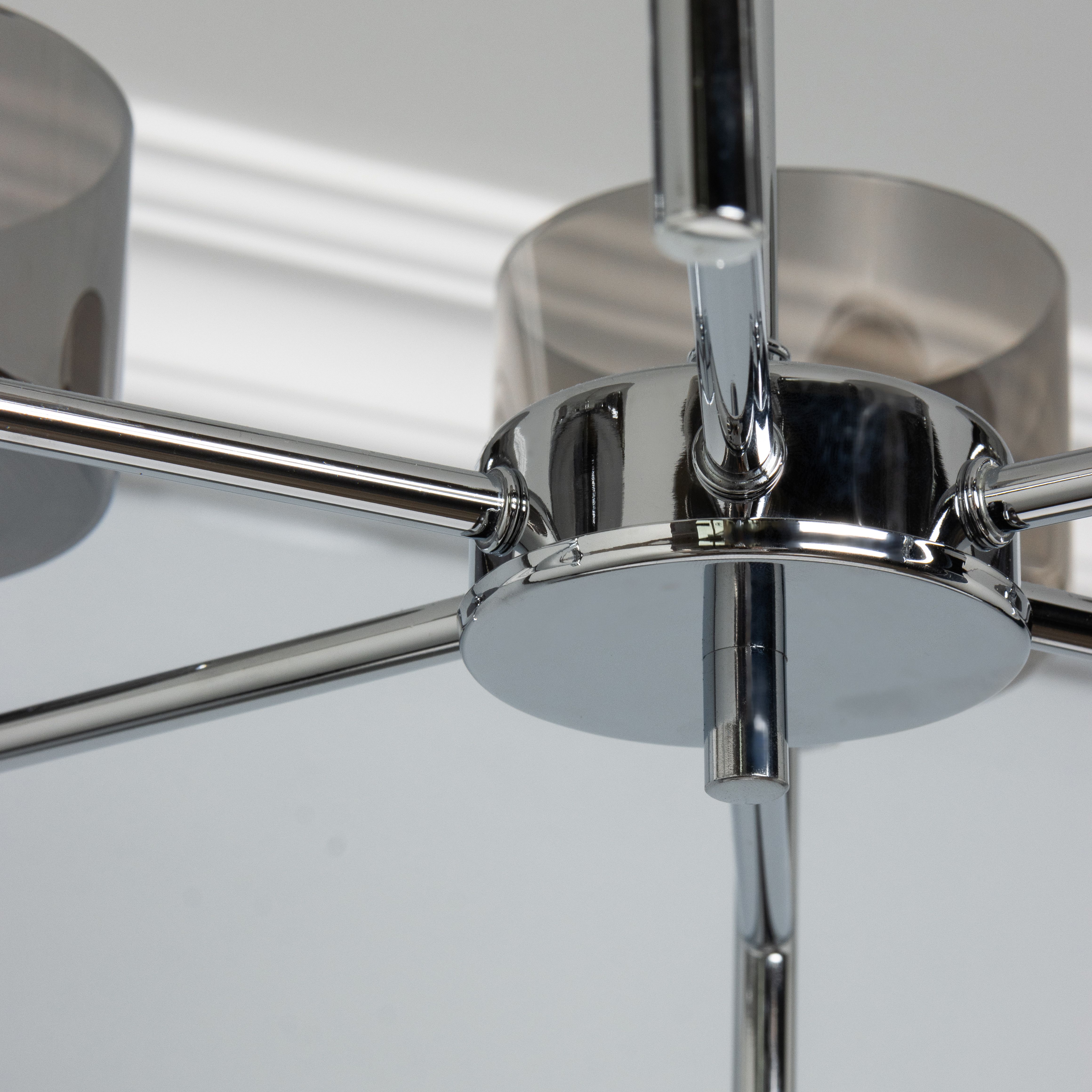 Inlight Caper Contemporary Metal Chrome effect LED Ceiling light