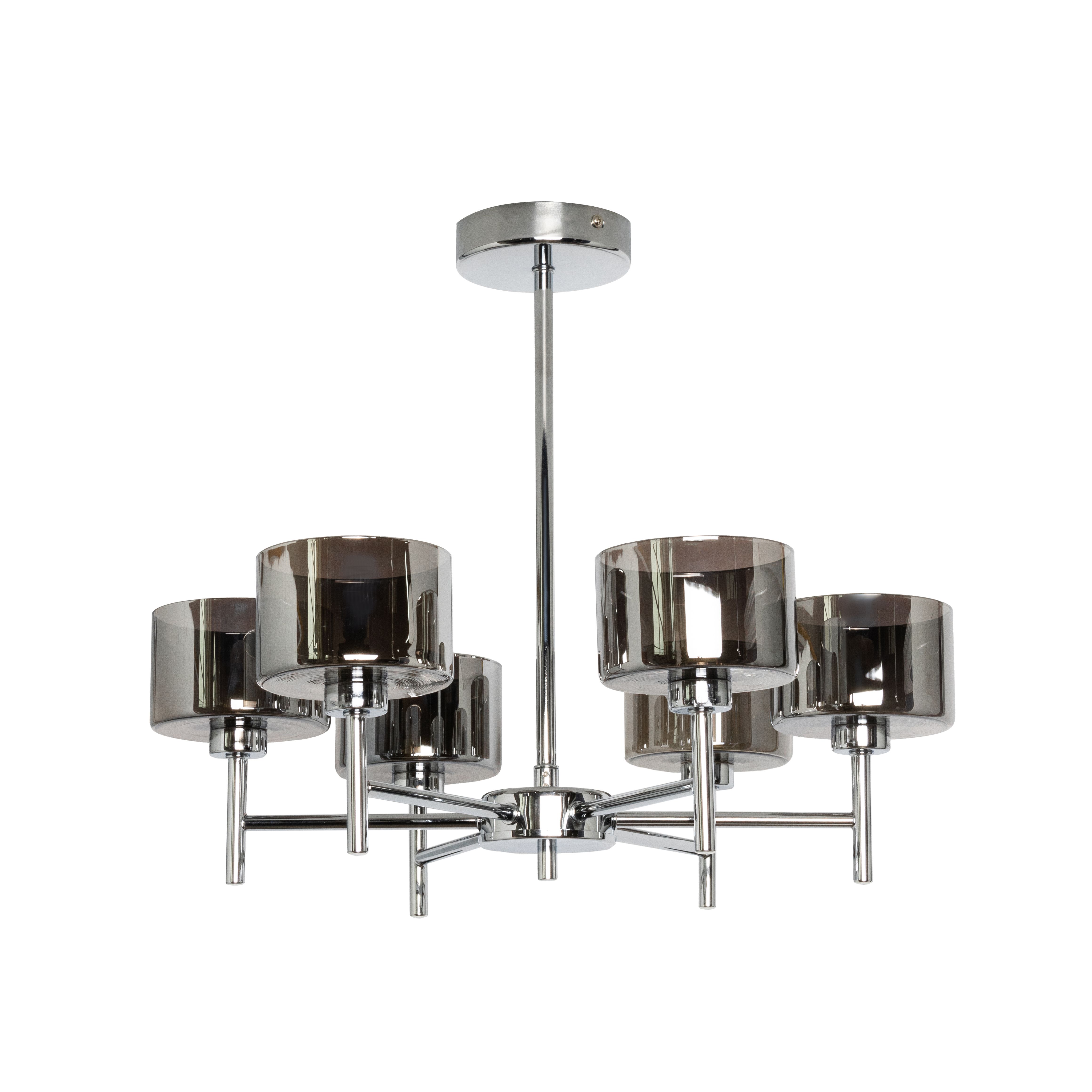 Inlight Caper Contemporary Metal Chrome effect LED Ceiling light