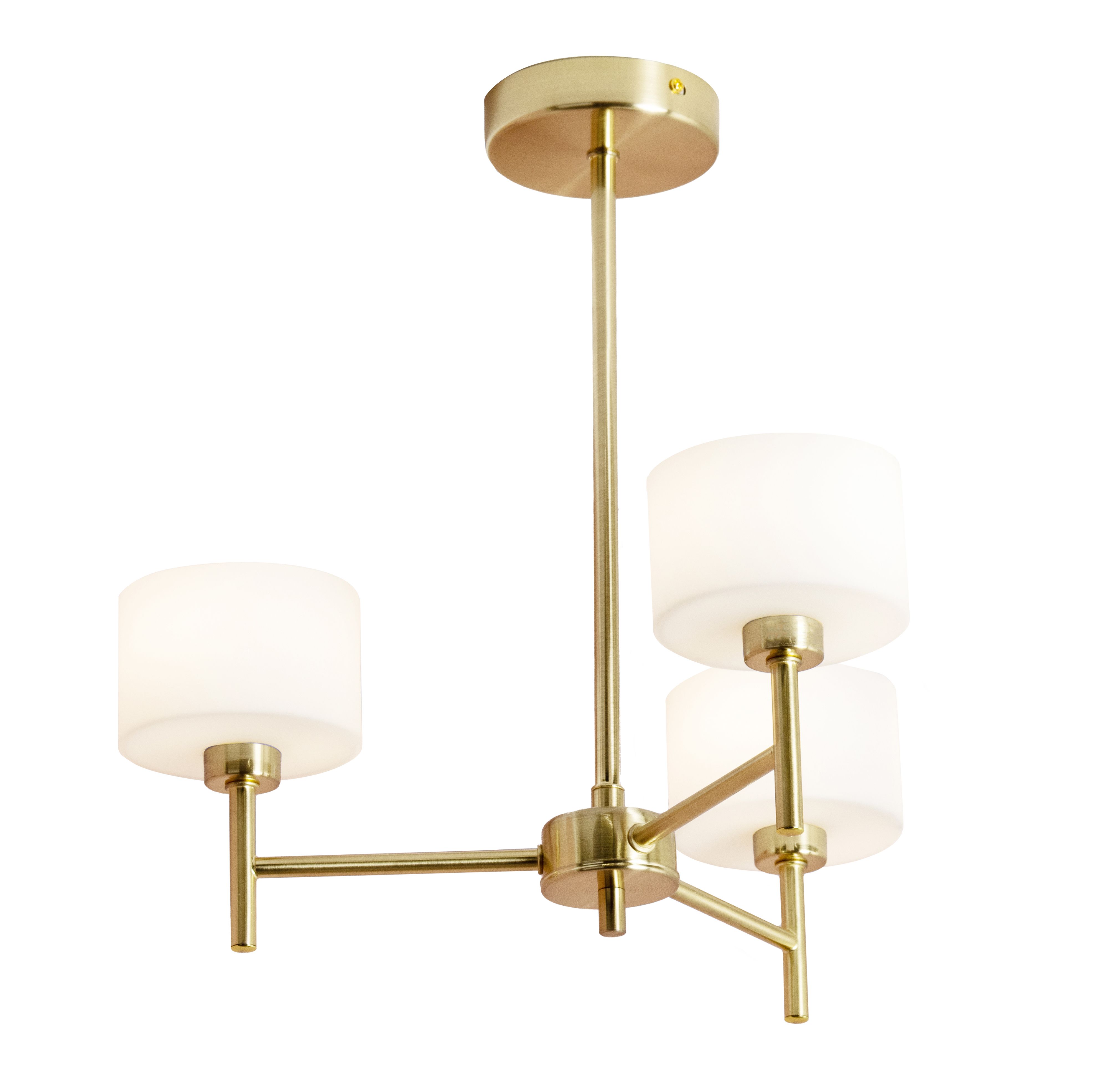Inlight Caper Contemporary Satin Metal Gold Antique brass effect LED Ceiling light