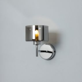 Inlight Caper Satin Bronze Brass effect Wired LED Wall light