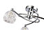 Inlight Chandler Brushed Glass & metal chrome effect 3 Lamp Ceiling light