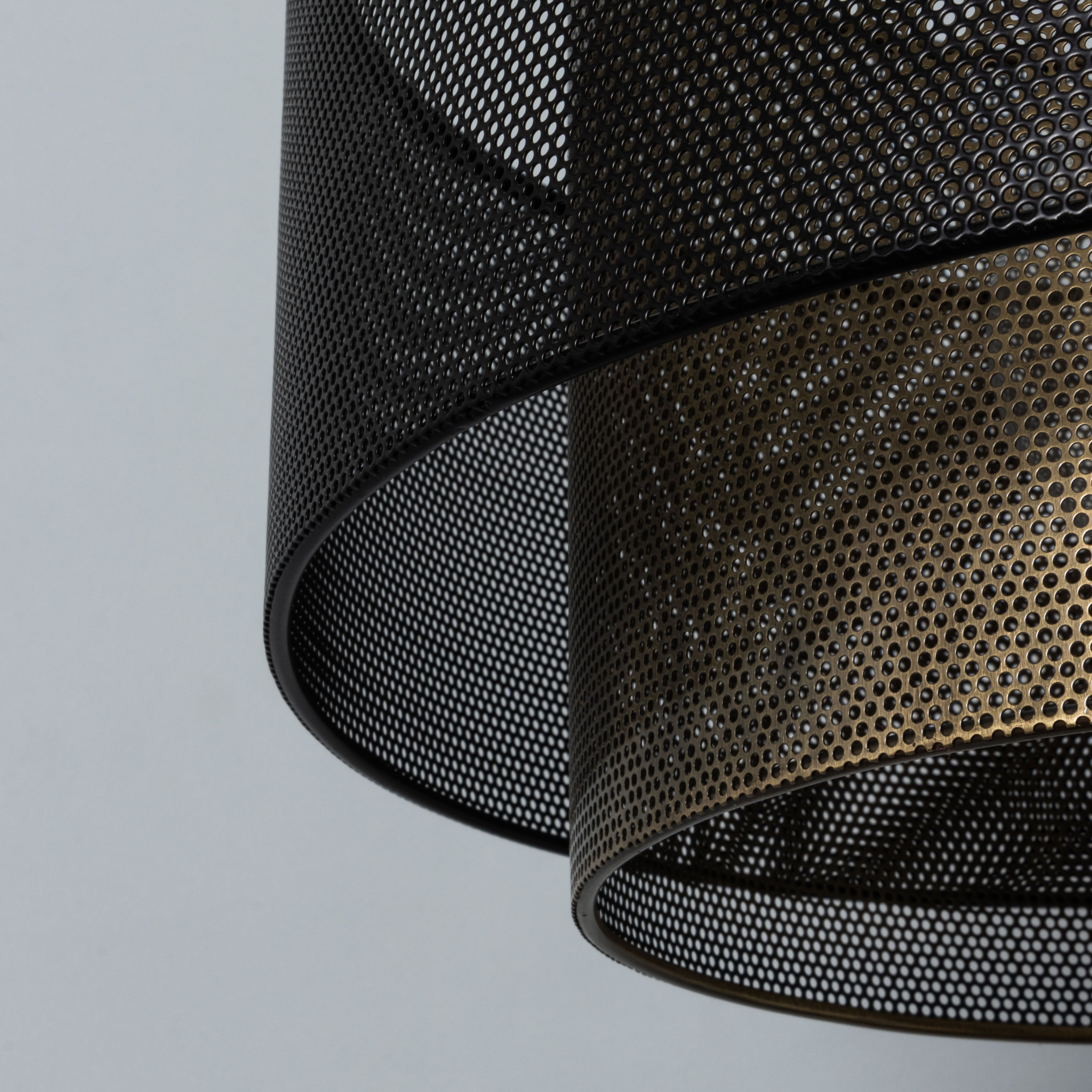 Inlight Charlene Black Mesh Layer Cylinder Lamp shade (D)35cm
