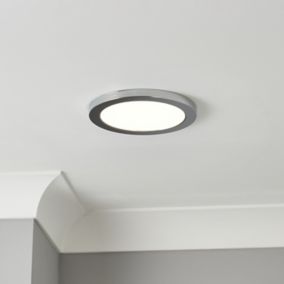 Inlight Cloud Large Plastic & steel Chrome effect Bathroom LED Ceiling light
