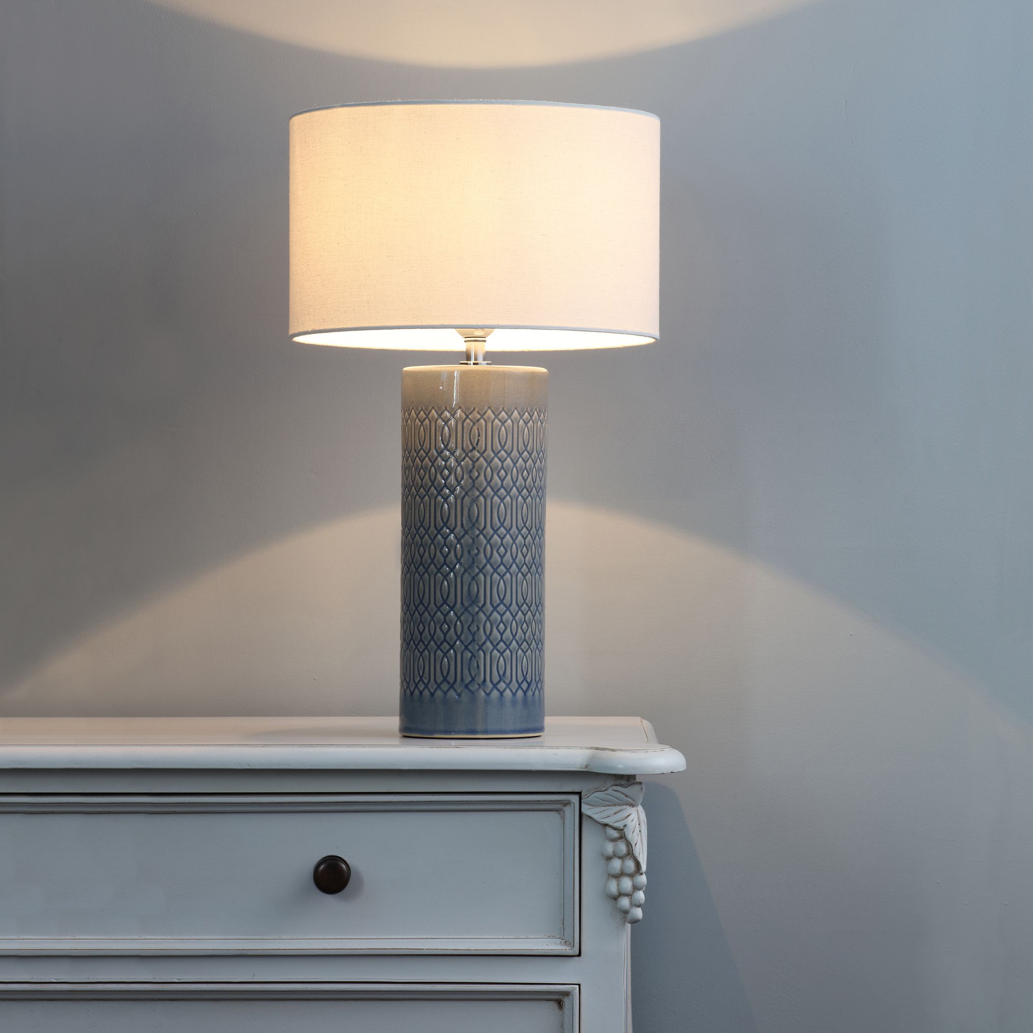 Inlight Dactyl Embossed ceramic Grey Table light
