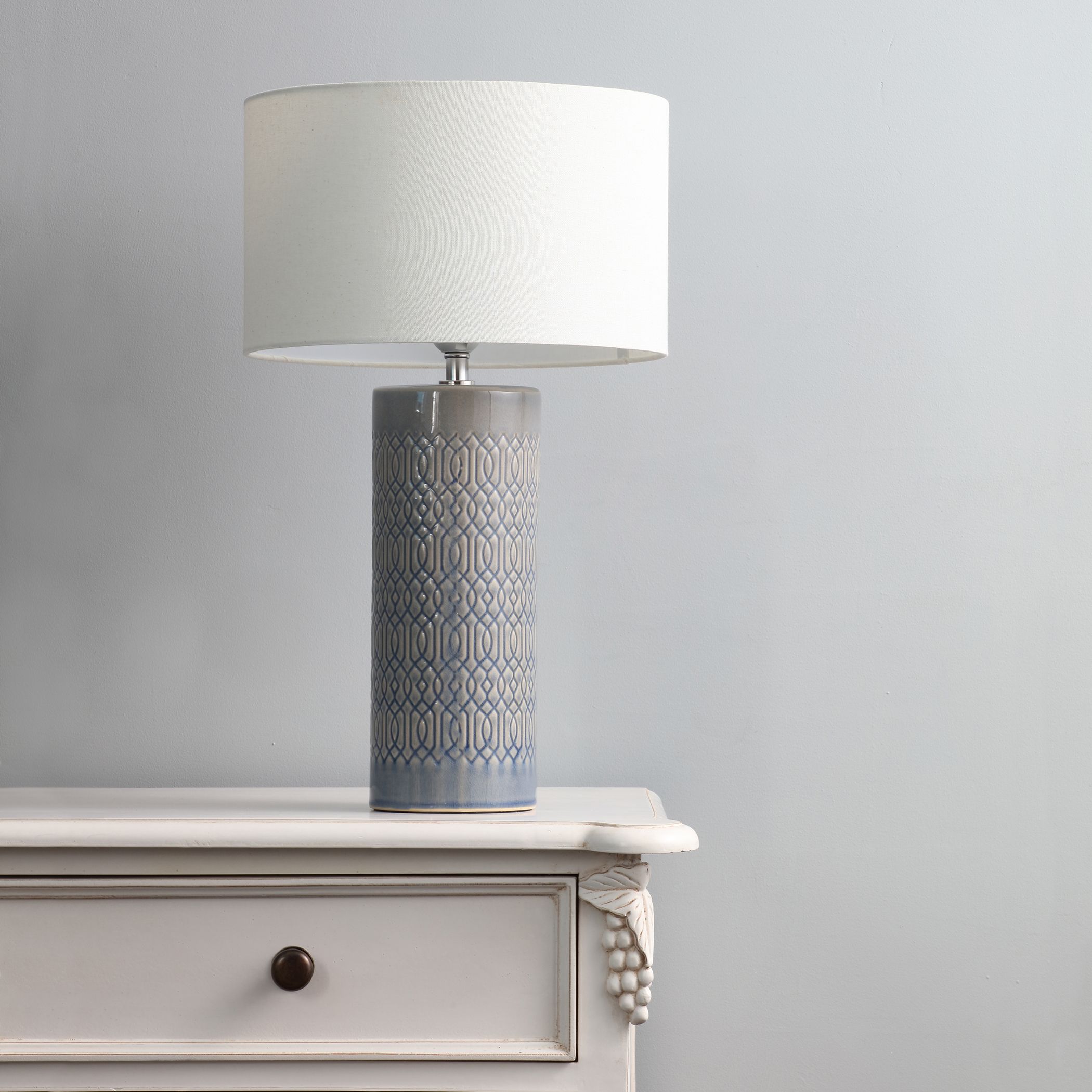 Inlight Dactyl Embossed ceramic Grey Table light