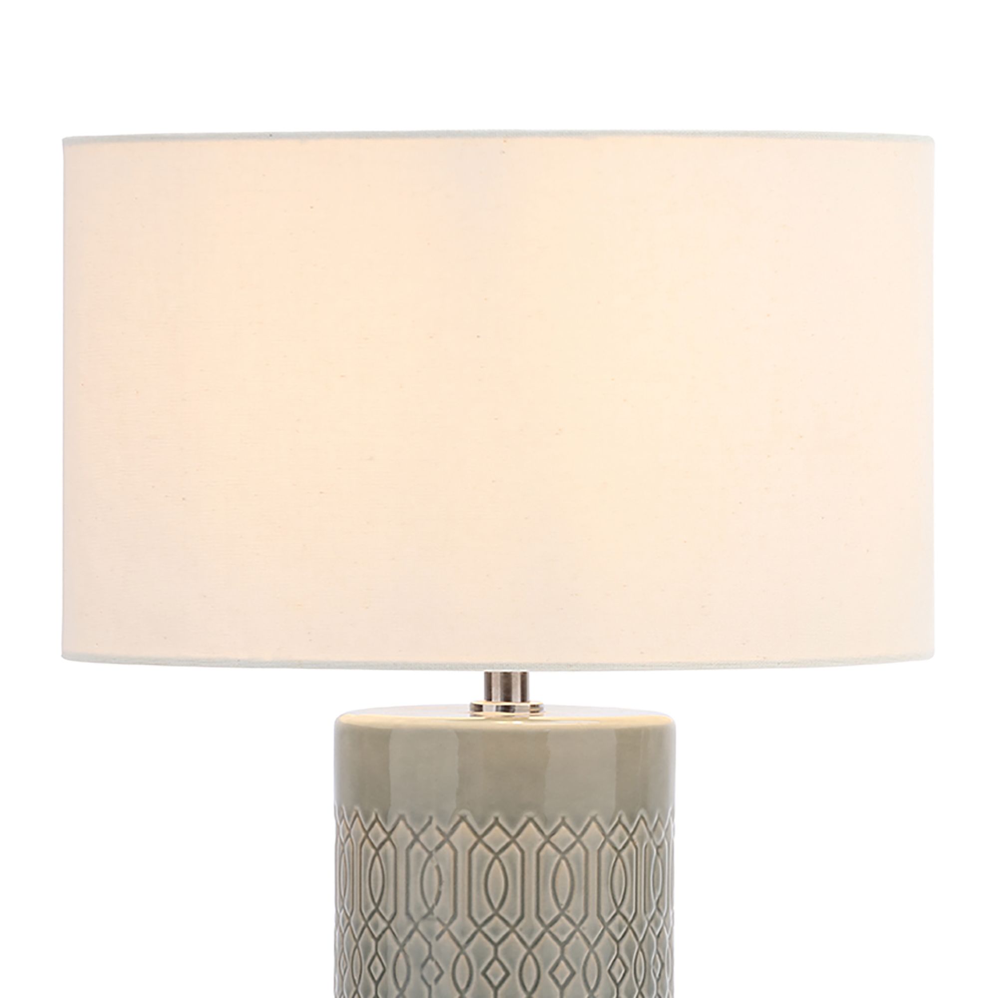 Inlight Dactyl Embossed Cylinder Matt Grey Table light