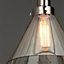 Inlight Dafyd Pendant Glass & metal Champagne Ceiling light