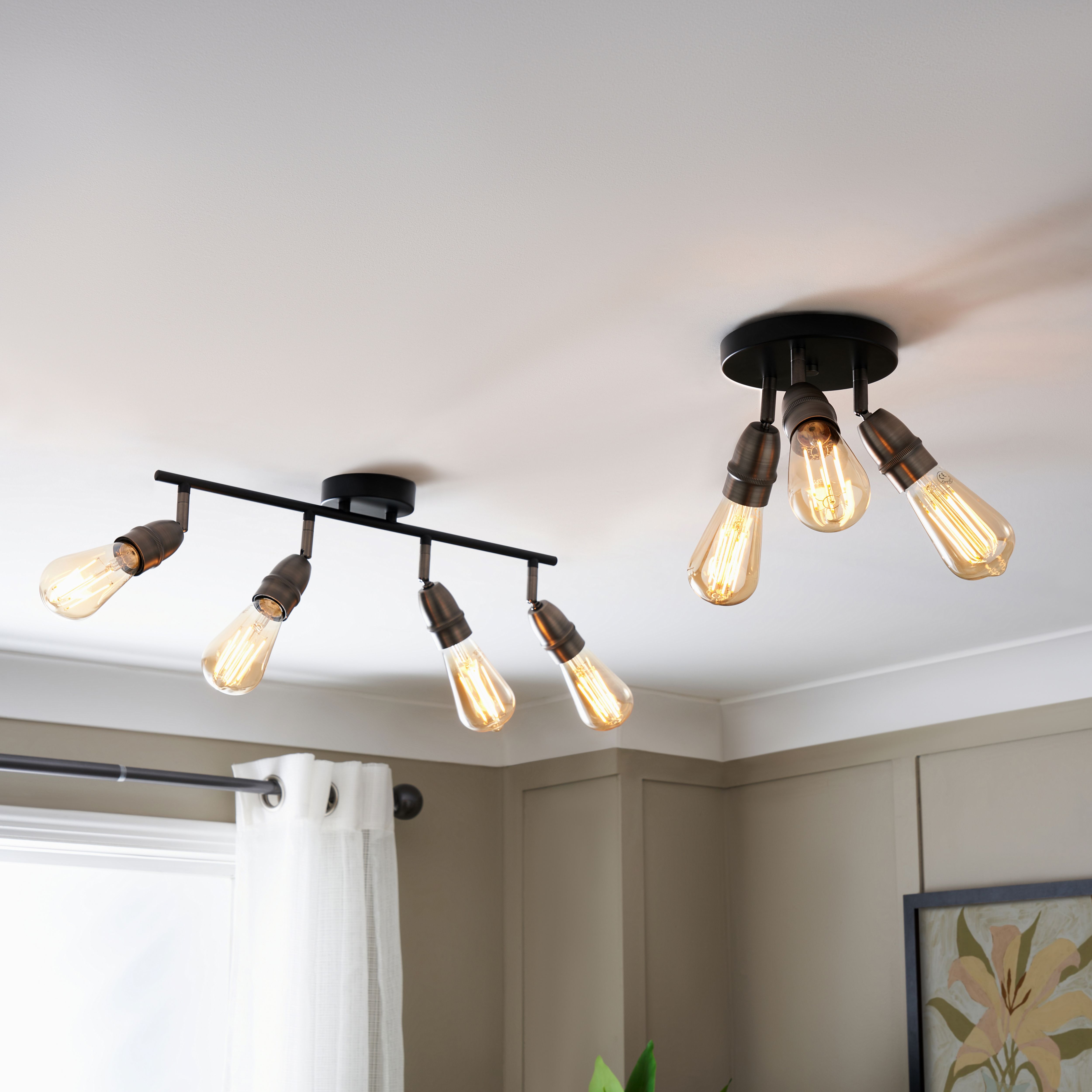 Inlight Dafyd Satin Copper Antique copper effect Wired LED Wall light