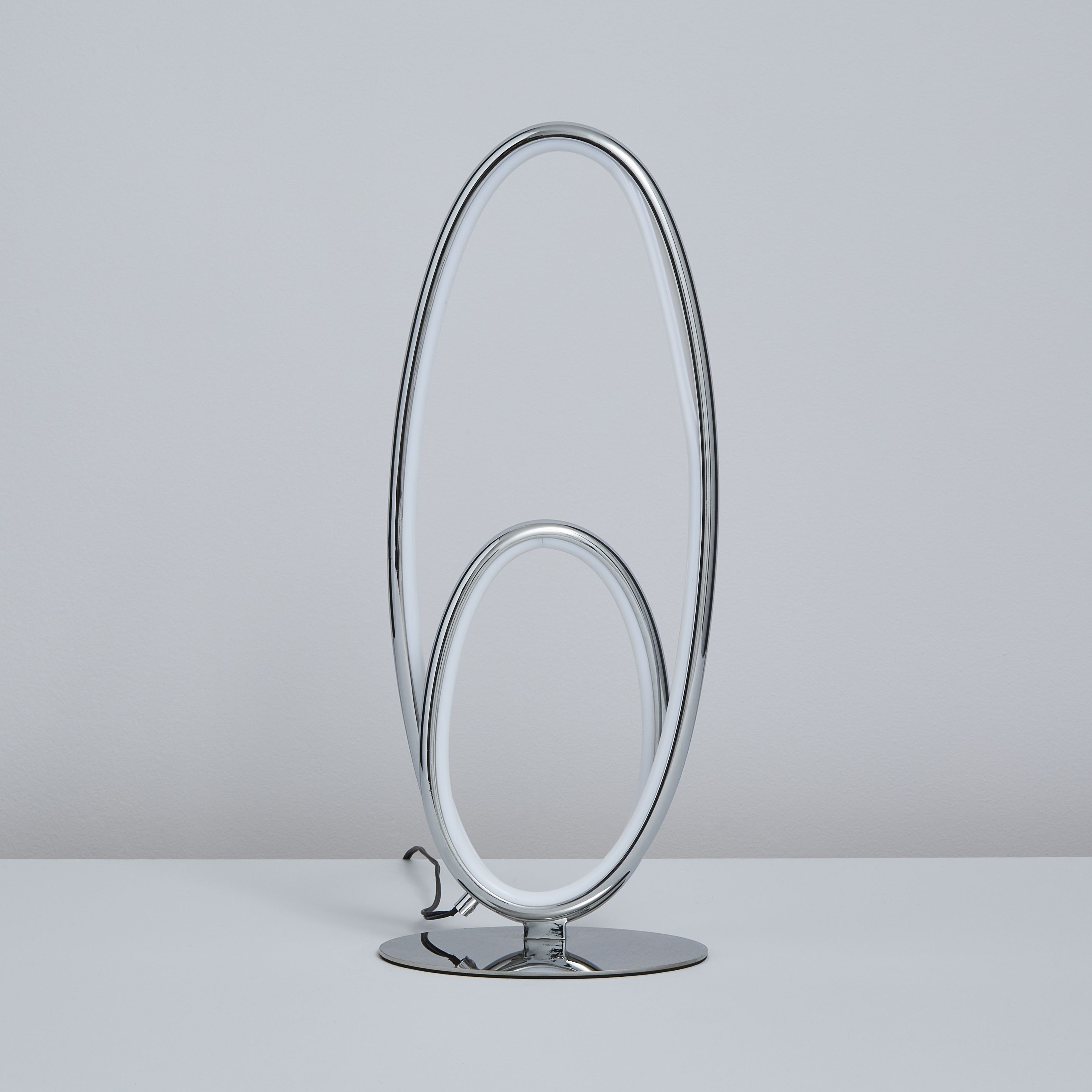 Menton chrome infinity led table sale lamp