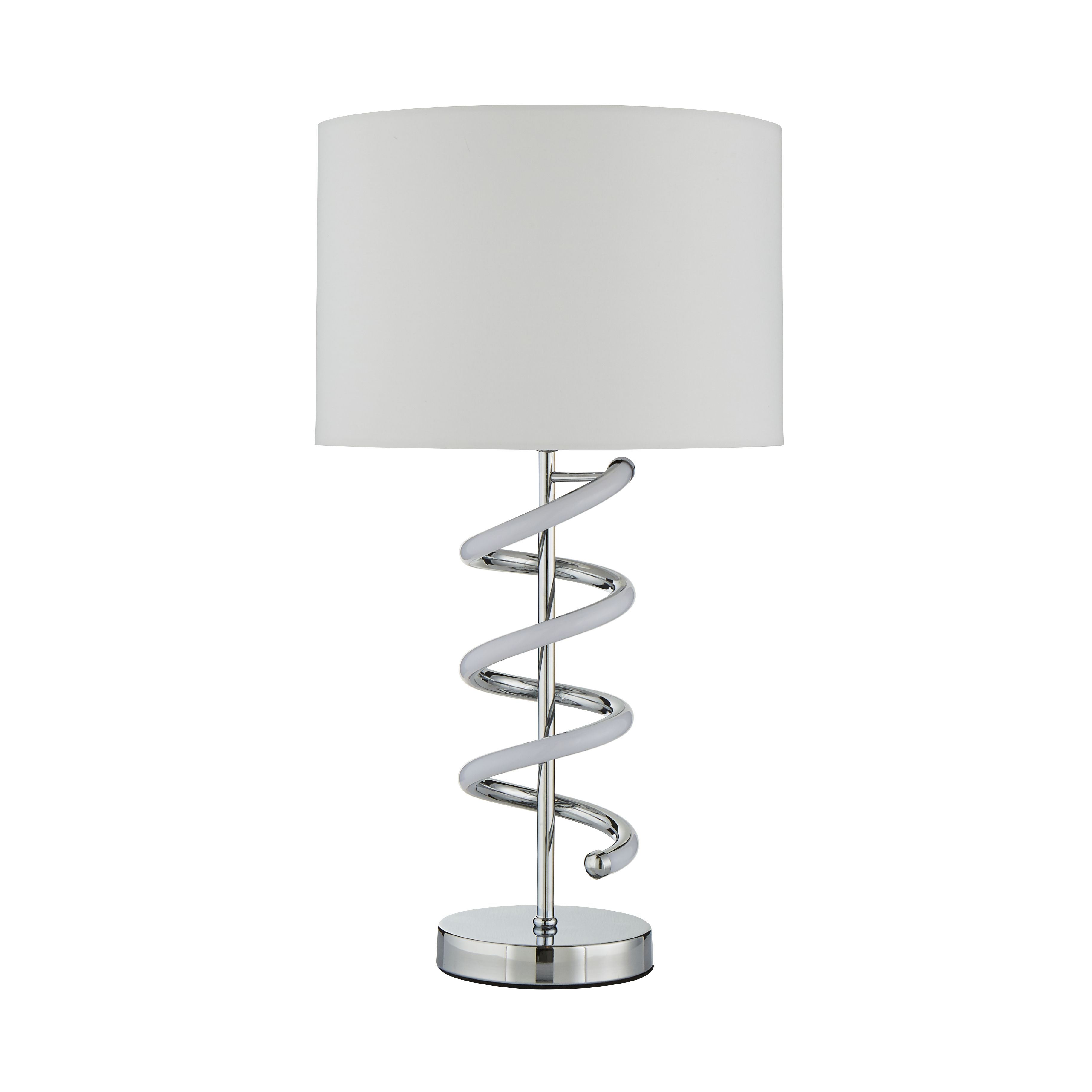 Inlight DECO Mirrored Chrome & white LED Table lamp DIY at B&Q