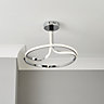 Inlight Delta Spiral Plastic & steel Chrome effect LED Ceiling light