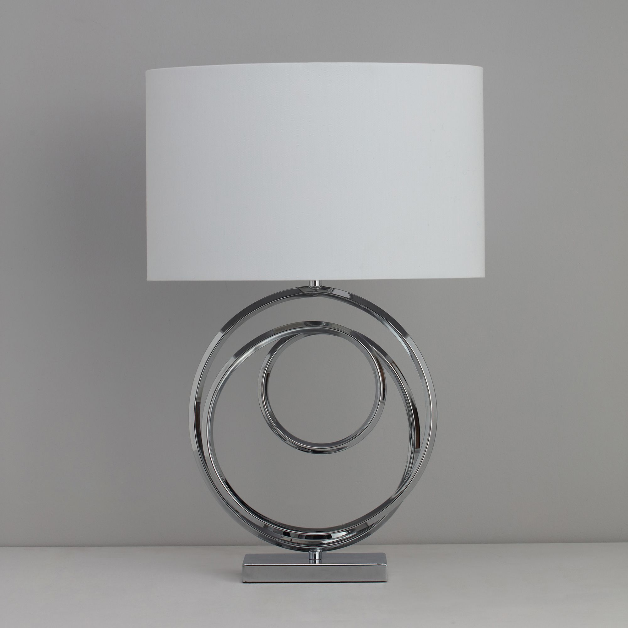 Inlight Dia Spiral Round Polished Shiny Chrome effect Table light