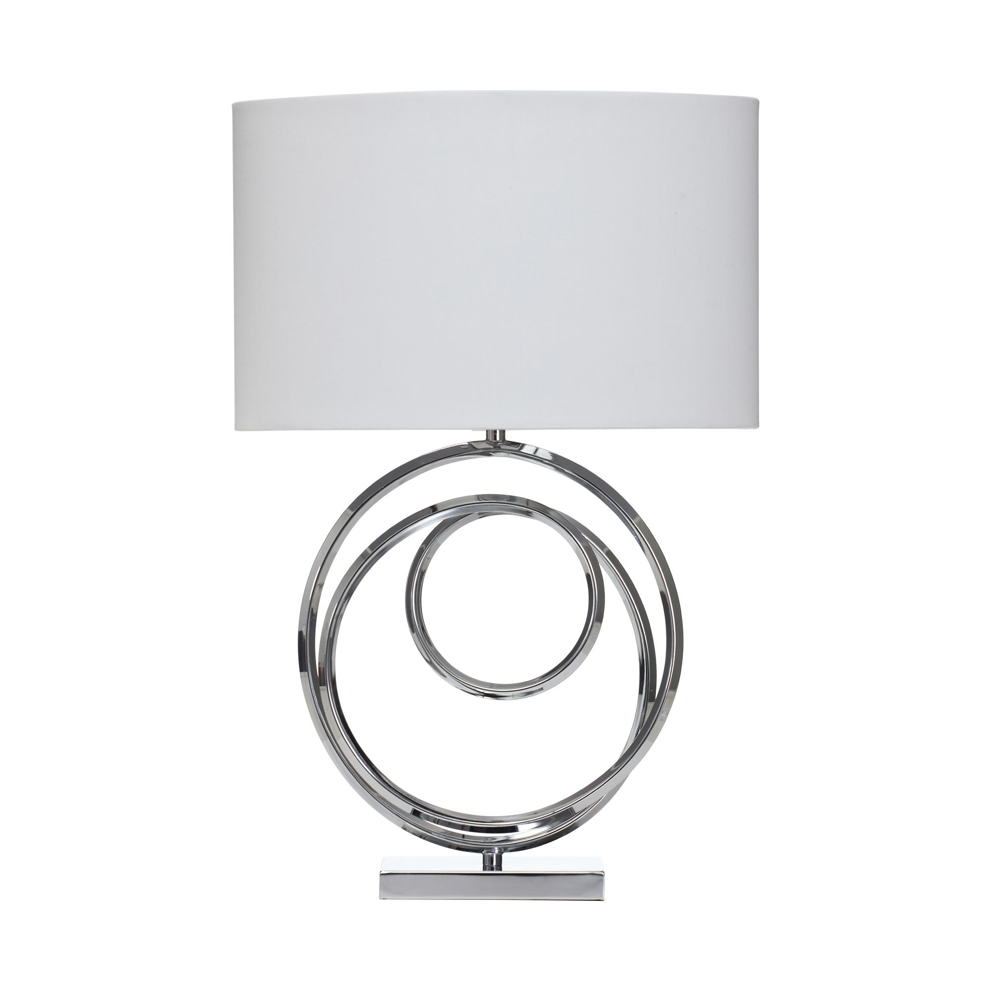 Inlight Dia Spiral Round Polished Shiny Chrome effect Table light