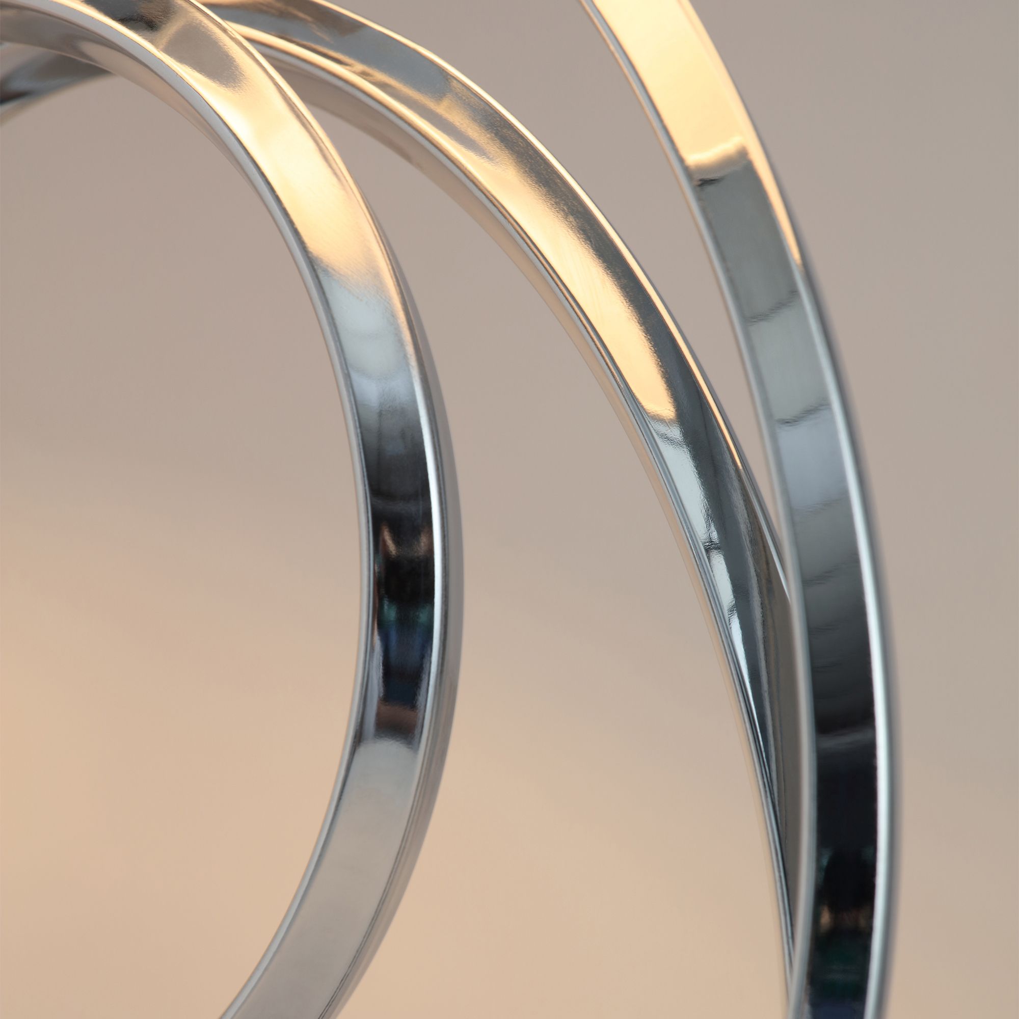 Inlight Dia Spiral Round Polished Shiny Chrome effect Table light
