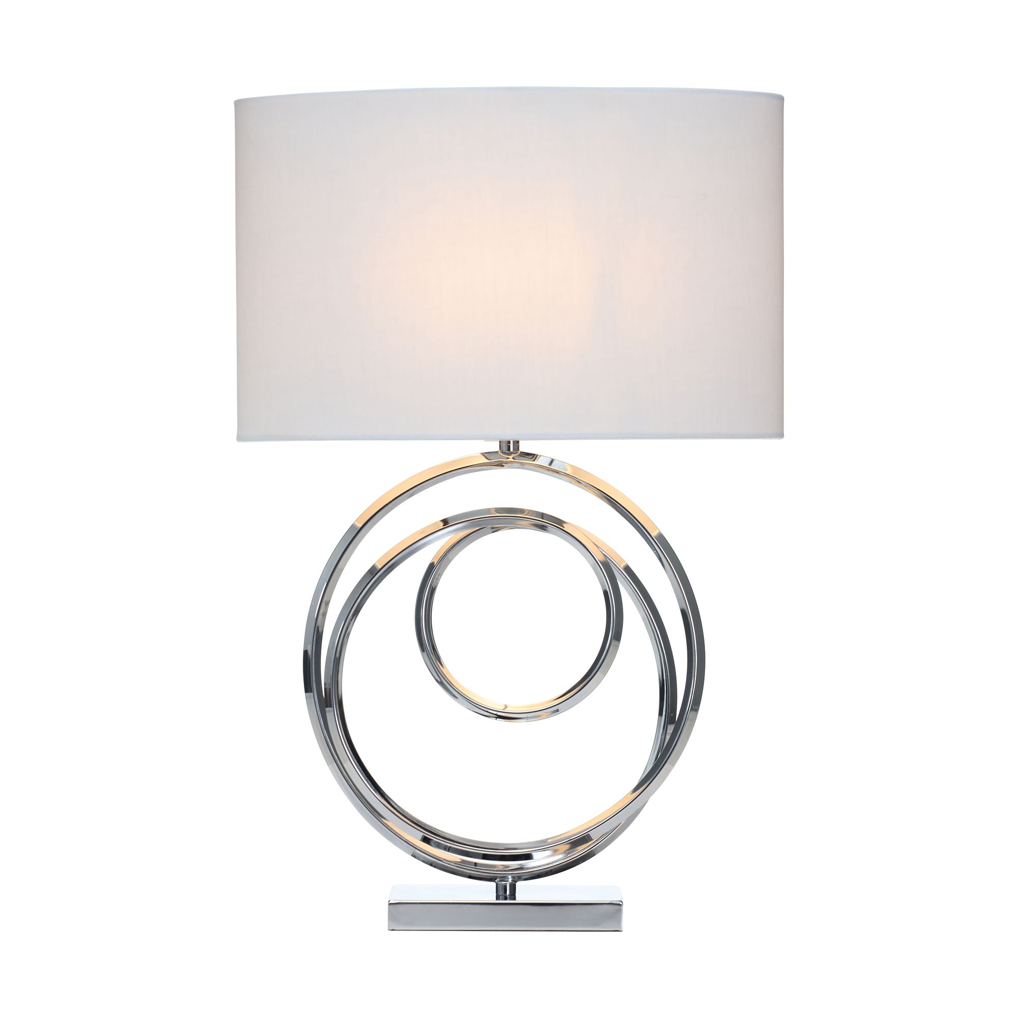 Inlight Dia Spiral Round Polished Shiny Chrome effect Table light