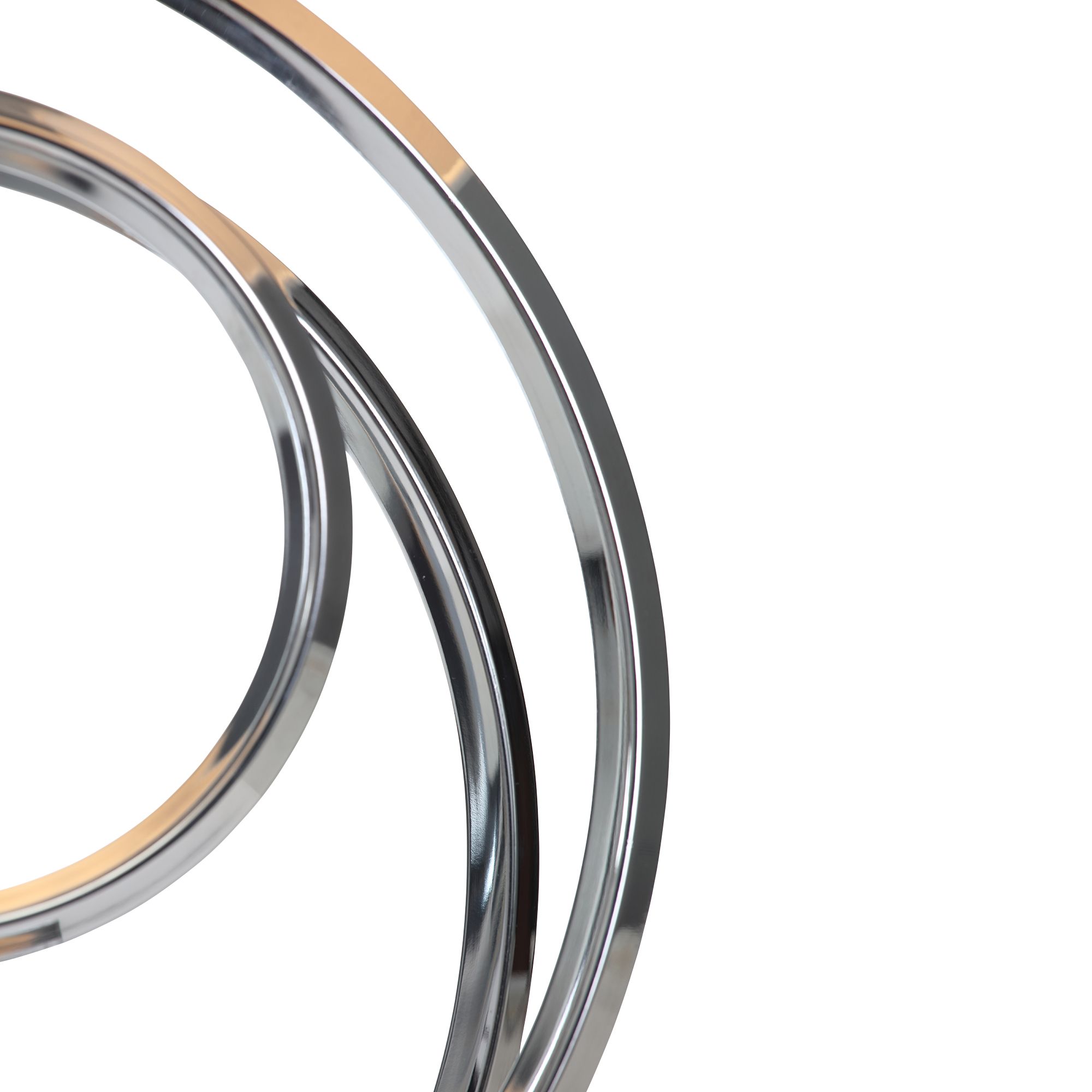 Inlight Dia Spiral Round Polished Shiny Chrome effect Table light