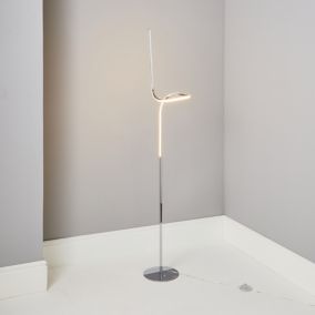 Inlight Edge contemporary Chrome effect LED Floor lamp