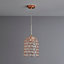 Inlight Elize Pendant Metal & plastic copper effect Ceiling light