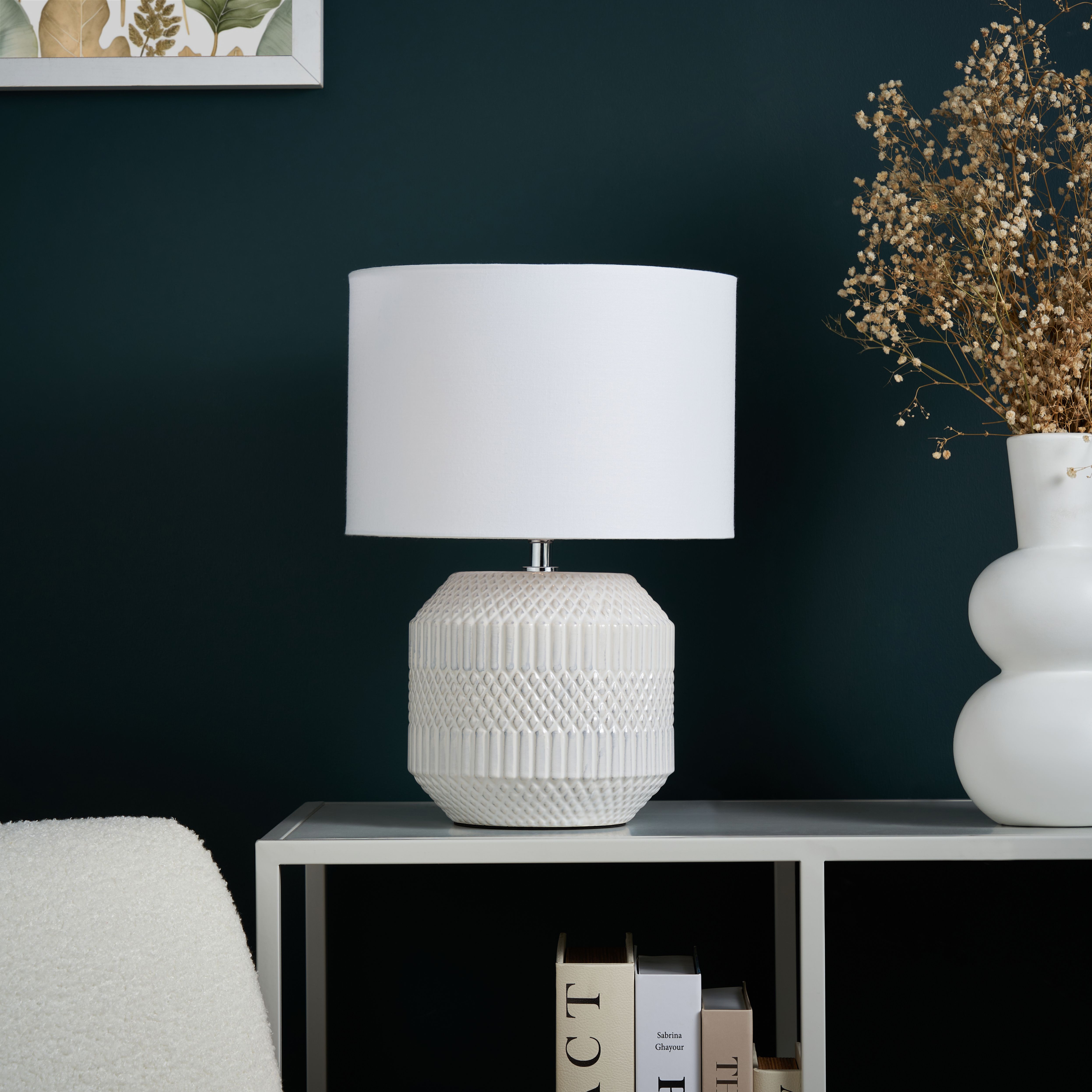 Inlight Eupheme Ceramic Cylinder Gloss White Table light