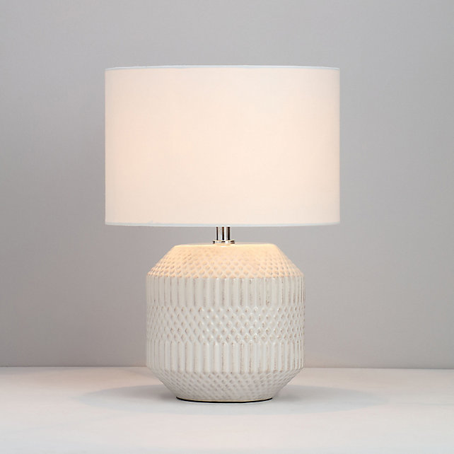 Inlight Eupheme Ceramic White Table light | DIY at B&Q