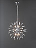 Inlight Finka Brushed Crystal & iron Chrome effect 9 Lamp Ceiling light