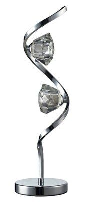 Inlight Gara Cut glass Matt Chrome effect Halogen Table lamp