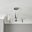 Inlight Genie glass & steel Transparent Chrome effect 3 Lamp Bathroom LED Ceiling light