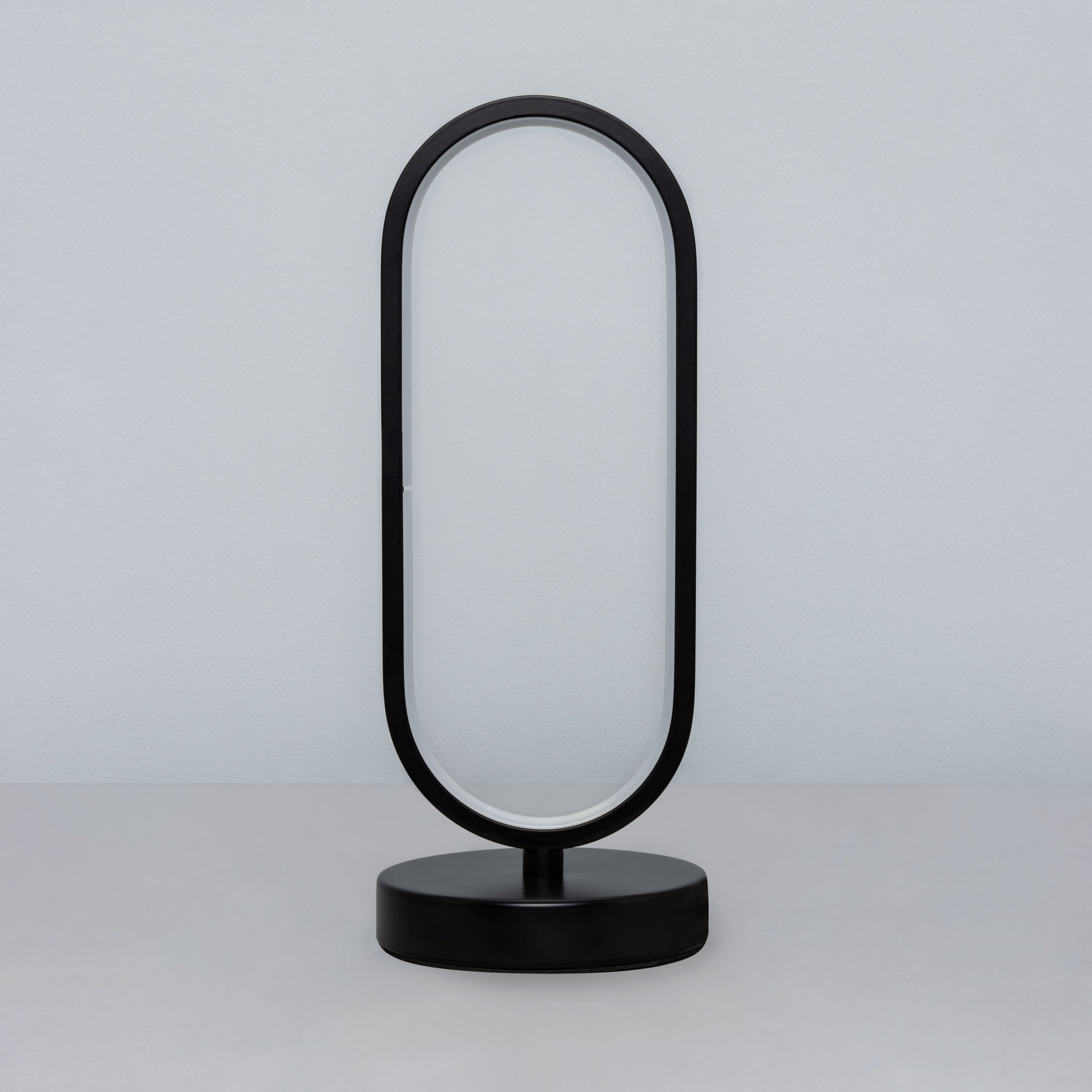 Inlight Glebe Oval Gloss Black Integrated LED Table lamp