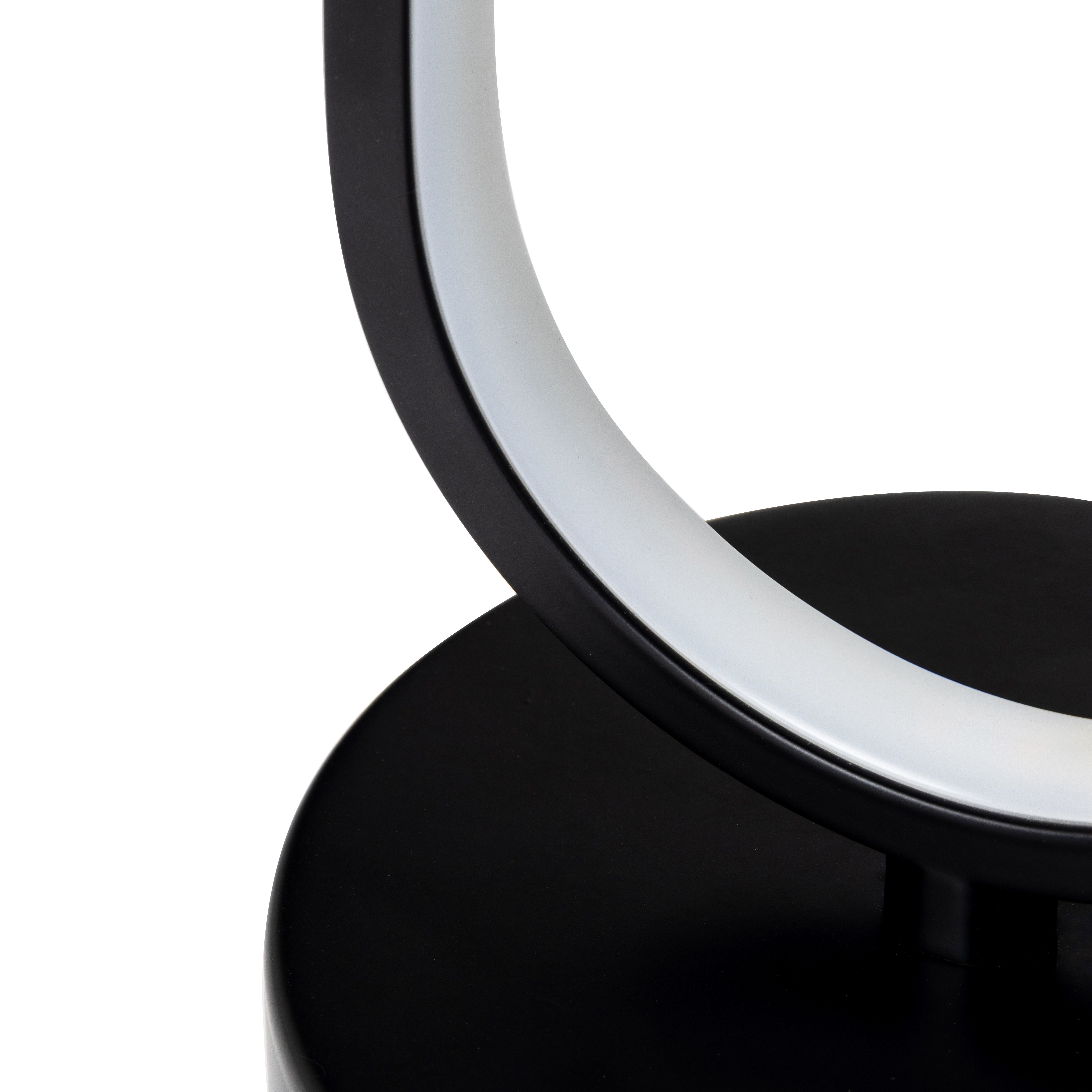 Inlight Glebe Oval Gloss Black Integrated LED Table lamp