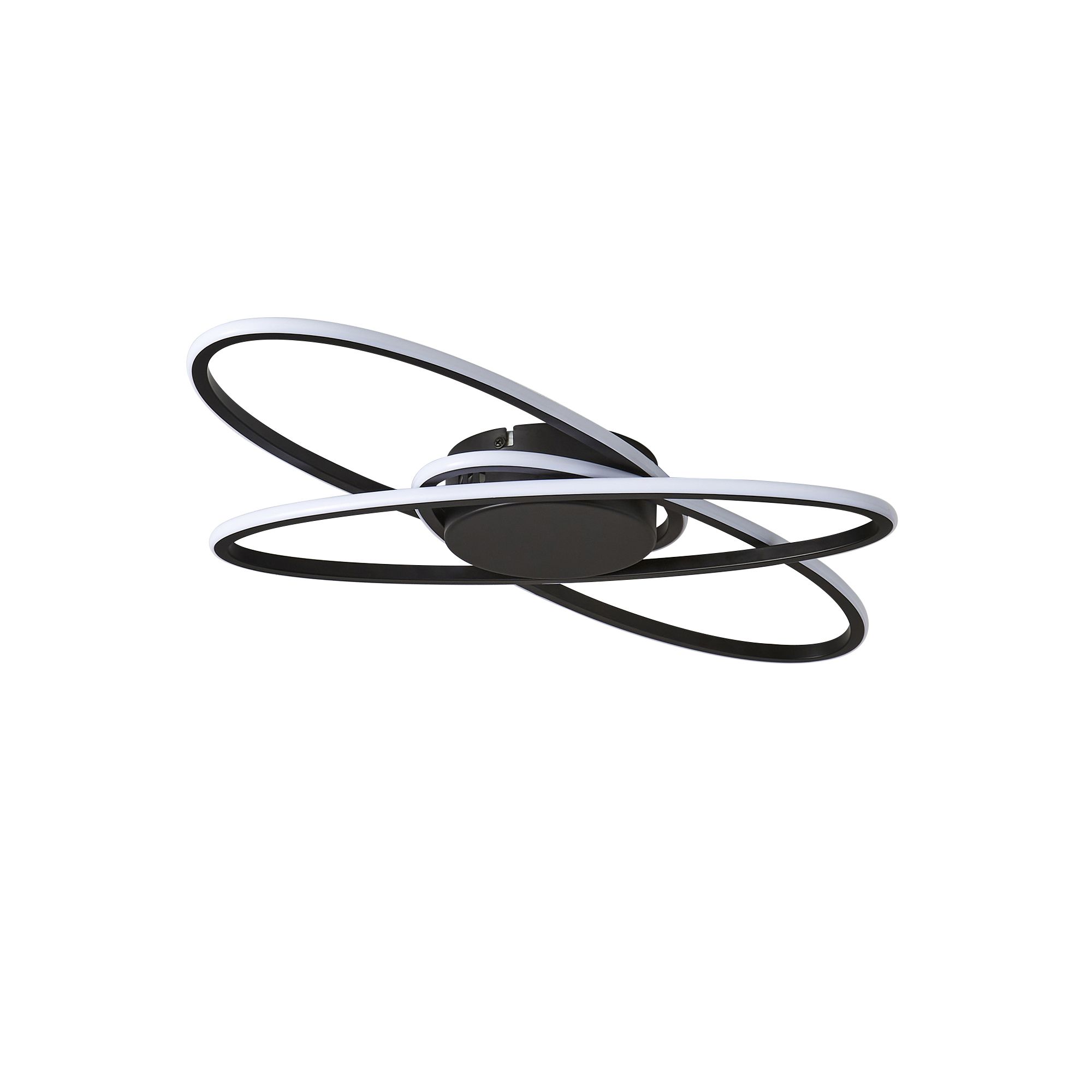 Inlight Grand modern Matt Plastic & steel Black LED Ceiling light