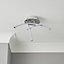 Inlight Gulf modern Plastic & steel Chrome effect Bathroom LED Ceiling light