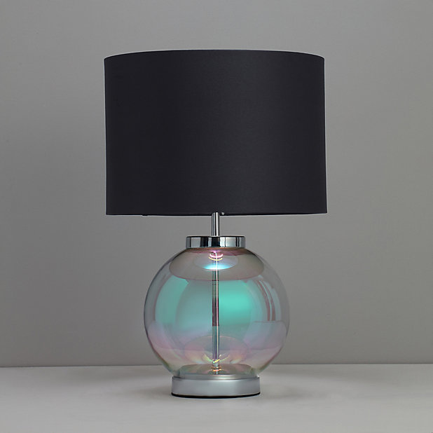 Inlight Hegemone Iridescent, Contemporary Glass Base Table Lamps