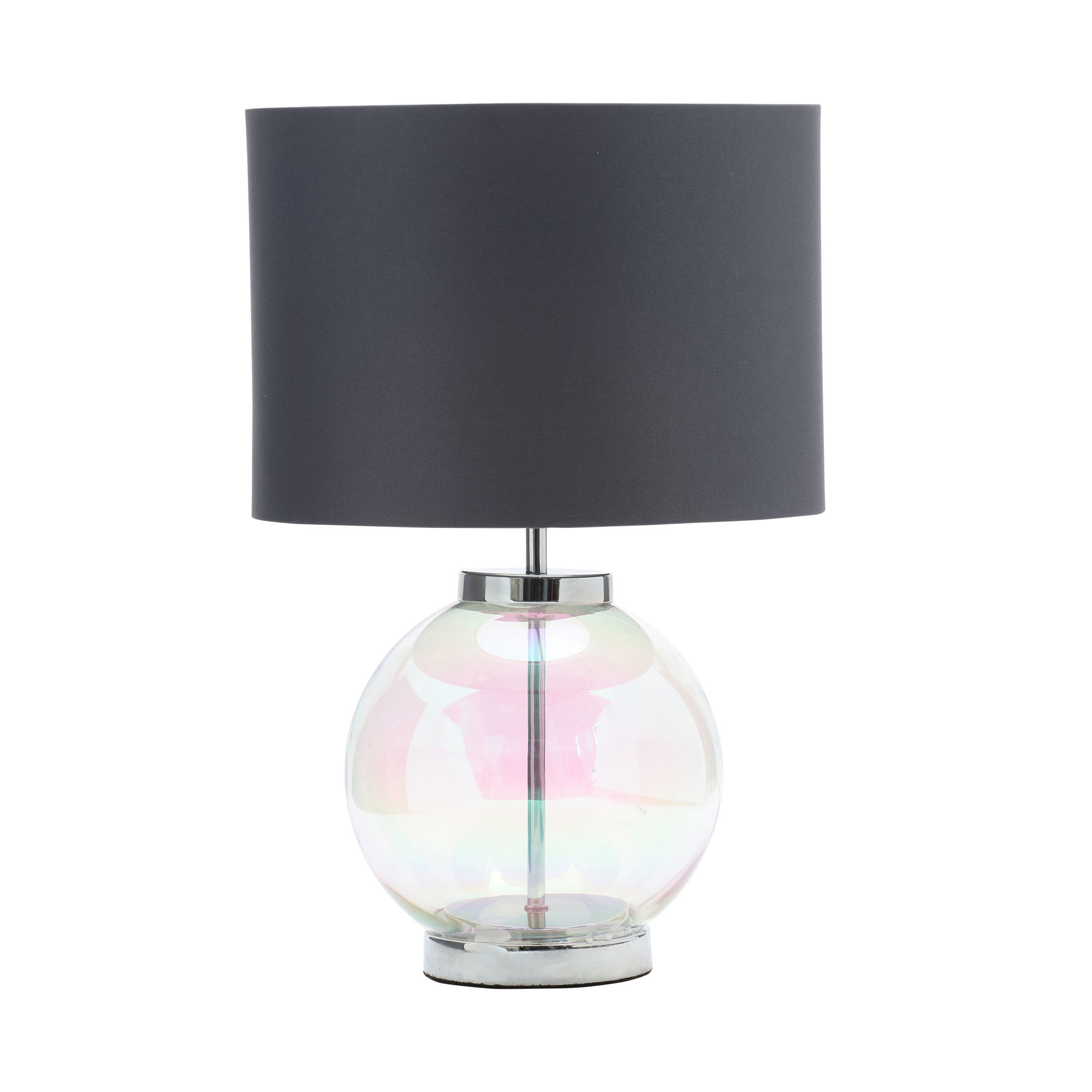 Iridescent glass table deals lamp